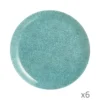 Luminarc 6 Assiettes Plates Icy Turquoise 26cm