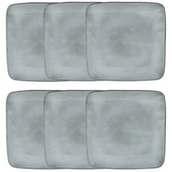 Maisons Du Monde Vaisselle De Noël Assiette à Dessert En Faïence Grise - Lot De 6