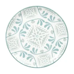Maisons Du Monde Assiettes à Dessert Assiette à Dessert En Grès Blanc à Motifs Bleus Et Gris - Lot De 6 -Assiettes Soldes Magasin assiette a dessert en gres blanc a motifs bleus et gris 1000 12 18 212767 1
