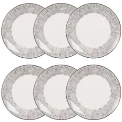 Maisons Du Monde Vaisselle De Noël Assiette à Dessert En Grès Blanc Motifs à Pois - Lot De 6 -Assiettes Soldes Magasin assiette a dessert en gres blanc motifs a pois mekong 1000 3 1 173267 4