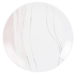 Maisons Du Monde Assiettes à Dessert Assiette à Dessert En Grès Rose Blanc Et Doré - Lot De 4