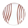 Maisons Du Monde Assiettes à Dessert Assiette à Dessert En Porcelaine à Rayures Marron - Lot De 6
