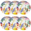 Maisons Du Monde Assiettes Assiette à Dessert En Porcelaine Multicolore Imprimée - Lot De 6