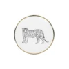 Lo De Manuela Assiettes à Dessert Assiette à Dessert Porcelaine De Limoges Tigre 21,5 Cm