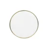 Lo De Manuela Assiettes De Présentation Assiette à Pain Porcelaine De Limoges Blanche- Bord Doré 15 Cm