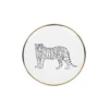 Lo De Manuela Assiettes De Présentation Assiette à Pain Porcelaine De Limoges Tigre 15 Cm