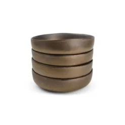 Salt&Pepper Assiettes Creuses Assiette Creuse 21,5xH5,5cm Or Graphite - Lot De 4 -Assiettes Soldes Magasin assiette creuse 21 5xh5 5cm or graphite lot de 4 5