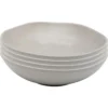 Kare Design Assiettes Creuses Assiette Creuse En Céramique Grise D21 - Lot De 4