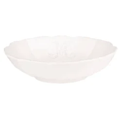 Maisons Du Monde Vaisselle De Noël Assiette Creuse En Faïence Blanche - Lot De 6