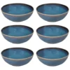 Maisons Du Monde Assiettes Creuses Assiette Creuse En Faïence Bleue - Lot De 6
