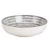 Maisons Du Monde Assiettes Creuses Assiette Creuse En Grès Blanc à Rayures - Lot De 6
