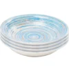 Kare Design Assiettes Creuses Assiette Creuse En Grès Bleu D21 - Lot De 4
