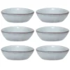 Maisons Du Monde Assiettes Creuses Assiette Creuse En Grès Bleu Gris - Lot De 6