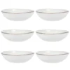 Maisons Du Monde Assiettes Creuses Assiette Creuse En Grès Gris Clair - Lot De 6