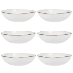 Maisons Du Monde Assiettes Creuses Assiette Creuse En Grès Gris Clair - Lot De 6