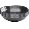 Kare Design Assiettes Creuses Assiette Creuse En Grès Noir D22 - Lot De 4