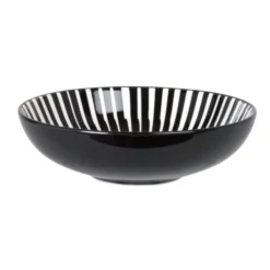 Maisons Du Monde Assiettes Creuses Assiette Creuse En Grès Noir Et Blanc - Lot De 6