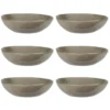 Maisons Du Monde Assiettes Creuses Assiette Creuse En Grès Vert - Lot De 6