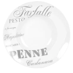 Maisons Du Monde Assiettes Creuses Assiette Creuse En Porcelaine Blanche Imprimé Gris - Lot De 6 -Assiettes Soldes Magasin assiette creuse en porcelaine blanche imprime gris pasta 1000 14 35 43012479 4