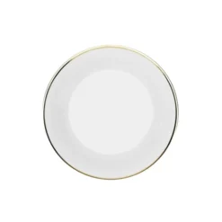 Lo De Manuela Assiettes Creuses Assiette Creuse Porcelaine De Limoges Blanche - Bord Doré 19 Cm