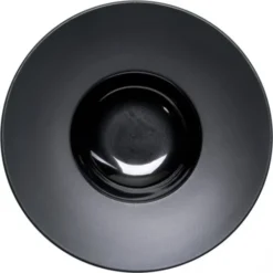 Stalgast Assiettes Creuses Assiette Creuse Porcelaine Noire Bord Lisse Ø 23cm