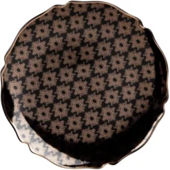 Maisons Du Monde Assiettes De Présentation Assiette De Présentation En Grès Noir Et Doré -Assiettes Soldes Magasin assiette de presentation en gres noir et dore 1000 15 27 227577 2