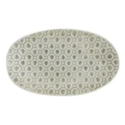 Bloomingville Assiettes Plates Assiette De Service En Grès Vert