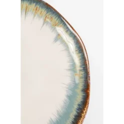 Kare Design Assiettes Plates Assiette En Céramique Blanche Et Bleue D20 - Lot De 4 -Assiettes Soldes Magasin assiette en ceramique blanche et bleue d20 lot de 4 2