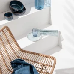 Maisons Du Monde Assiettes Plates Assiette En Grès Bleu Et Marron - Lot De 2 -Assiettes Soldes Magasin assiette en gres bleu et marron 1000 5 5 213984 4