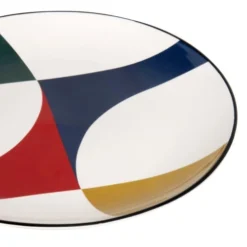 Maisons Du Monde Assiettes De Présentation Assiette En Grès Jaune, Bleu,rouge, Vert Et Blanc -Assiettes Soldes Magasin assiette en gres jaune bleu rouge vert et blanc 1000 0 1 227715 2