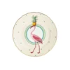Yvonne Ellen Assiettes à Dessert Assiette En Porcelaine Flamant Rose D16cm
