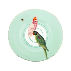 Yvonne Ellen Assiettes Plates Assiette En Porcelaine Perroquet D24cm