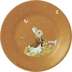 Petit Jour Paris Assiettes Creuses Assiette Pierre Lapin Bleue Ocre (20 Cm)