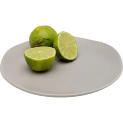 Kare Design Assiettes Plates Assiette Plate En Céramique Grise D20 - Lot De 4 -Assiettes Soldes Magasin assiette plate en ceramique grise d20 lot de 4 3