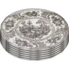 Kare Design Assiettes Plates Assiette Plate En Céramique Grise D27 - Lot De 6
