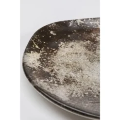 Kare Design Assiettes Plates Assiette Plate En Céramique Marron Et Beige D26 - Lot De 4 -Assiettes Soldes Magasin assiette plate en ceramique marron et beige d26 lot de 4 2