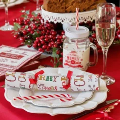 Maisons Du Monde Vaisselle De Noël Assiette Plate En Faïence Blanche - Lot De 6 -Assiettes Soldes Magasin assiette plate en faience blanche 1000 12 33 132340 9