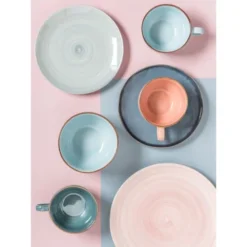 Maisons Du Monde Assiettes Plates Assiette Plate En Faïence Bleue - Lot De 6 -Assiettes Soldes Magasin assiette plate en faience bleue 1000 0 14 174182 9