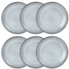 Maisons Du Monde Assiettes Plates Assiette Plate En Faïence Grise - Lot De 6