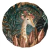 Maisons Du Monde Assiettes Plates Assiette Plate En Faïence Multicolore Motif Tropical Et Girafe - Lot De 6