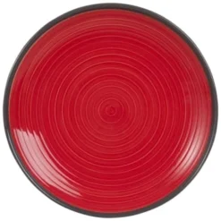 Maisons Du Monde Assiettes Plates Assiette Plate En Faïence Verte - Lot De 2 -Assiettes Soldes Magasin assiette plate en faience rouge valence 1000 1 20 180830 1