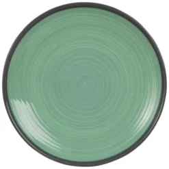 Maisons Du Monde Assiettes Plates Assiette Plate En Faïence Verte - Lot De 2 -Assiettes Soldes Magasin assiette plate en faience verte valence 1000 16 18 180828 1