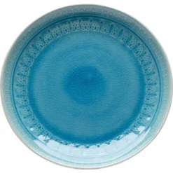 Kare Design Assiettes Plates Assiette Plate En Grès Bleu D27 - Lot De 4 -Assiettes Soldes Magasin assiette plate en gres bleu d27 lot de 4 2