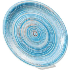 Kare Design Assiettes Plates Assiette Plate En Grès Bleu D27 - Lot De 4 -Assiettes Soldes Magasin assiette plate en gres bleu d27 lot de 4 7