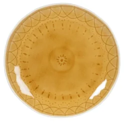 Maisons Du Monde Assiettes Plates Assiette Plate En Grès Jaune - Lot De 4