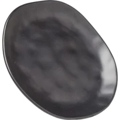 Kare Design Assiettes Plates Assiette Plate En Grès Noir D20 - Lot De 4 -Assiettes Soldes Magasin assiette plate en gres noir d20 lot de 4 4