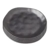 Kare Design Assiettes Plates Assiette Plate En Grès Noir D26 - Lot De 4