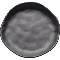 Kare Design Assiettes Plates Assiette Plate En Grès Noir D26 - Lot De 4 -Assiettes Soldes Magasin assiette plate en gres noir d26 lot de 4 3