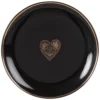 Maisons Du Monde Assiettes Plates Assiette Plate En Grès Noir Et Doré - Lot De 6
