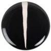 Maisons Du Monde Assiettes Plates Assiette Plate En Grès Noir Et Trait Blanc - Lot De 4